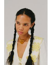 Free People - Baby Flower Cord Choker At In Gilded Gold - Lyst