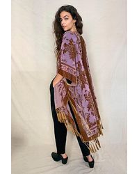 Free People Nightbird Burnout Kimono - Multicolour