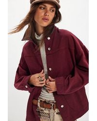 Free People - Lemon Denim Jacket - Lyst