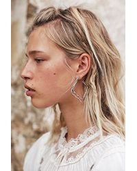 Free People - Shelby Square Hoops - Lyst