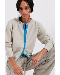 Free People - Junior Solid Sweatshirt Cardi - Lyst