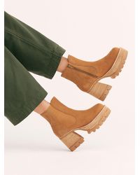 preston platform ankle boots white