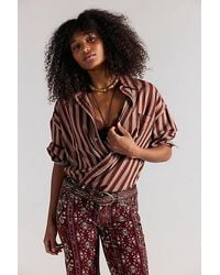 Free People - Freddie Striped Shirt - Lyst