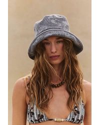 Free People - Around Town Embroidered Bucket Hat - Lyst