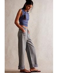 Free People - Palmer Cuffed Jeans - Lyst