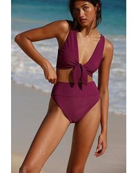 Beach Riot - Solid Highway Bikini Bottoms At Free People In Purple Plum, Size: Small - Lyst