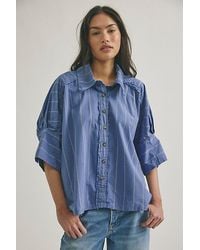 Free People - Seaside Cotton Stripe Shirt - Lyst