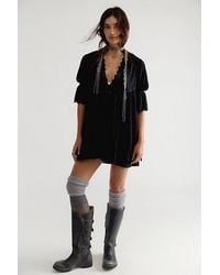 Free People - Angel Wings V-Neck Babydoll Mini Dress - Lyst