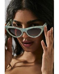 Free People - Opal Cat Eye Sunglasses At In Cloudy Sky - Lyst