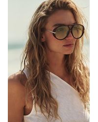 Free People - Sunday Afternoon Oversized Aviator Sunglasses - Lyst