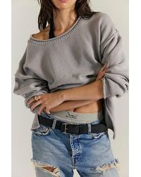 Free People - Ella Roll-Neck Cotton Knit Sweater - Lyst