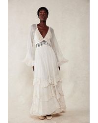 Free People - Seraphina Maxi Dress At In Champagne Dream, Size: Xs - Lyst