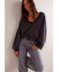 Free People - We The Free Venice V-Neck Sweatshirt - Lyst