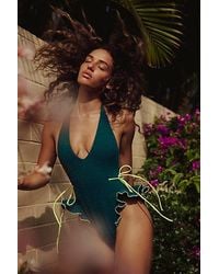 free-est - Lyra Solid One-Piece Swimsuit - Lyst