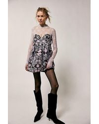Free People - Floreo Jacqaurd Mini Dress - Lyst