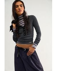 Free People - Hudson Striped Cashmere Henley - Lyst