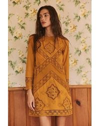 Free People - Sentimental Melody Lace Mini Dress - Lyst