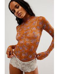 Free People - Lady Lux Printed Layering Top - Lyst