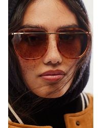 Free People - Set The Bar Aviators At In Honey - Lyst