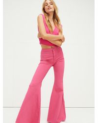 Free People Just Float On Flare Jeans - Pink