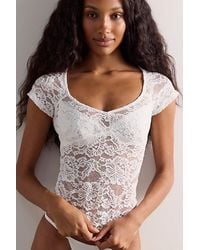 Intimately By Free People - Raising Eyebrows Lace Tee By - Lyst