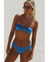 Peony - Ruched Side Low-rise Bikini Bottoms - Lyst