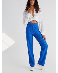 Free People House Of Sunny Midnight Swirl Trousers - Blue