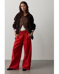 Free People - Day's End Linen Pull-On Pants - Lyst