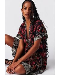 Free People - Printed Agnes Dress At In Black Combo, Size: Xs - Lyst