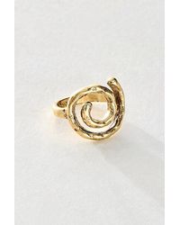 Free People - 90s Swirl Ring At In Gold, Size: Us 8 - Lyst