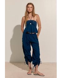 Free People - Lunasol Cotton-Linen Pant Set - Lyst