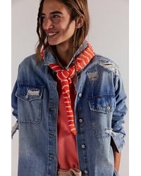 Free People - Essential Triangle Striped Scarf - Lyst