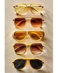Free People - Ventura Oversized Aviator Sunglasses - Lyst