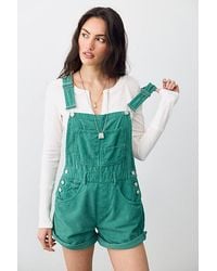 Free People - Ziggy Cord Shortalls At Free People In Shady Glade, Size: Large - Lyst