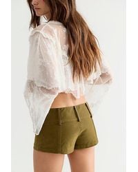 Free People - We The Free Ana Suede Micro Shorts - Lyst