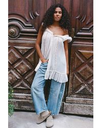 Free People - Good Luck Mid-rise Barrel Jeans At Free People In Ultra Light Beam, Size: 24 - Lyst