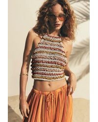 Free People - Beads And Breeze Crochet Tank Top - Lyst