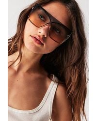 Free People - Now You See Me Shield Sunglasses At In Dusk - Lyst