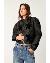 Free People - Quinn Quilted Jacket At In Black, Size: Large - Lyst