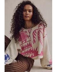 Free People - To The East Printed Pullover - Lyst