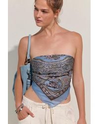 Free People - So Silk Printed Bandana - Lyst