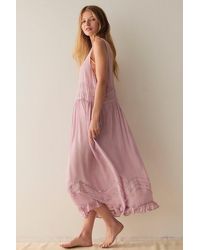 Intimately By Free People - Voile And Lace Midi Slip Dress By - Lyst
