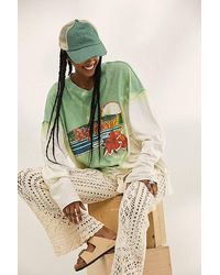 Free People - Saltwater Washed Trucker Hat At In Jungle - Lyst