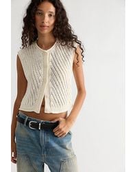 Free People - Drop Stitch Cotton Vest - Lyst