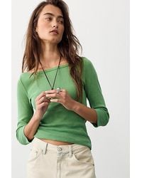 Free People - Atlas Boat Neck Top - Lyst