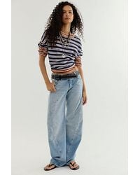 Free People - Fable Low-Rise Twisted Bowed Jeans - Lyst