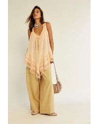 Free People - Demi Cotton-Linen Pants - Lyst
