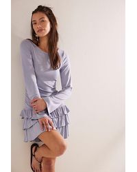 free-est - Good Feels Ruffle Long-sleeve Mini - Lyst