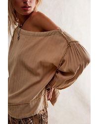 Free People - Mara Top At Free People In Brown Rice, Size: Xs - Lyst