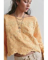 Free People - Iris Embroidered Sweatshirt - Lyst